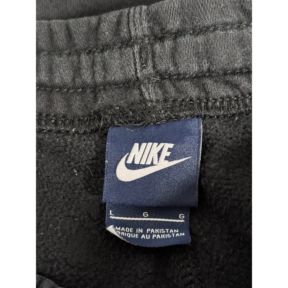Nike Women Black‎ Fleece Sweatpants Relaxed Fit Embroidered Swoosh Size Large